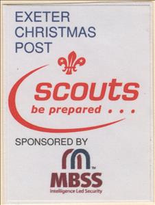 Stamp, Sponsors; MBSS Intelligence Led Security, United Kingdom of Great Britain & Northern Ireland,  , Christmas, Scouting