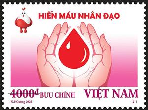 Stamp, Blood Donation, Vietnam,  , Charity, Hands, Healthcare, Mascots