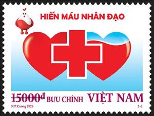 Stamp, Blood Donation, Vietnam,  , Charity, Healthcare, Mascots, Red Cross and Red Crescent