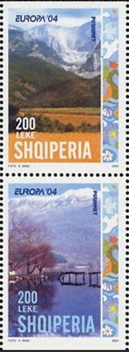 Se-tenant, Vacation spot (Pushimet Natural Park), Albania,  , C.E.P.T. / Europe, Landscapes