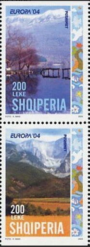 Se-tenant, Vacation spot (Pushimet Natural Park), Albania,  , C.E.P.T. / Europe, Landscapes