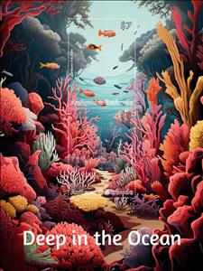 Souvenir Sheet, Deep in the Ocean, Antigua and Barbuda,  , Animals (Fauna), Corals and Sponges, Sea Life
