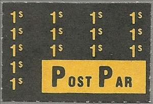 Stamp, 14 x "1$" plus "Post Par", Canada,  , Numbers