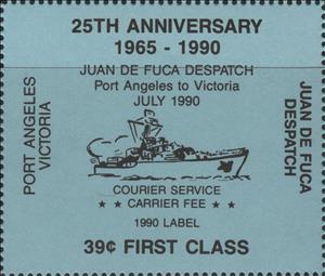 Stamp, 25th Anniversary of Juan De Fuca Despatch, Canada,  , Postal Services, Ships