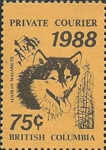Stamp, Alaskan Malamute, Canada,  , Animals (Fauna), Dogs