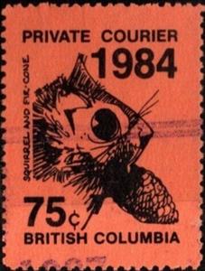 Stamp, Squirrel and Fir Cone, Canada,  , Animals (Fauna)