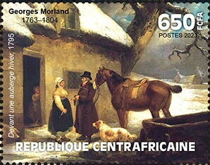 "In front of a winter inn", 1795