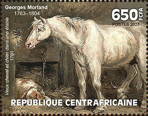 "Old horse and dog in a stable", 1791