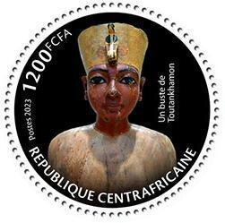 A bust of Tutankhamun