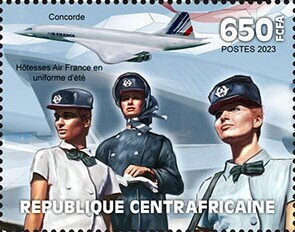 Air France stewardesses in summer uniform