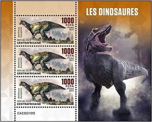 Mini Sheet, Altirhinus kurzanovi, Central African Republic,  , Prehistoric Animals, Prehistory