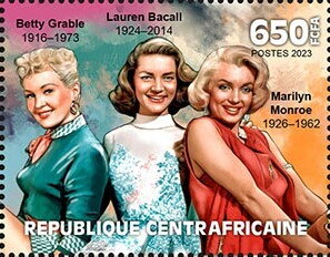 Betty Grable, Lauren Bacall, Marilyn Monroe