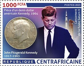 John Fitzgerald Kennedy, Kennedy half dollar coin, Saturn V