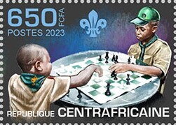 Scouts playing chess