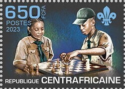 Scouts playing chess