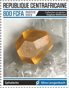 Stamp, Sphalerite, Lengenbach Mine, Central African Republic,  , Minerals, Mining