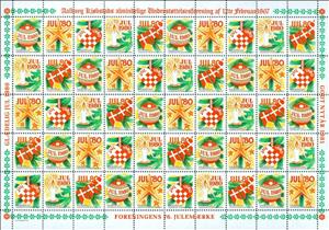 Full Pane, Aalborg Julen 1980, Denmark Stamps - Christmas Seals,  , Christmas
