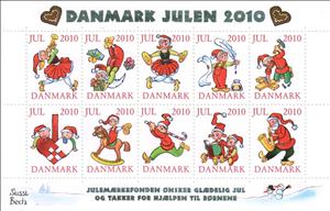 Mini Sheet, Christmas 2010, Denmark Stamps - Christmas Seals,  , Christmas
