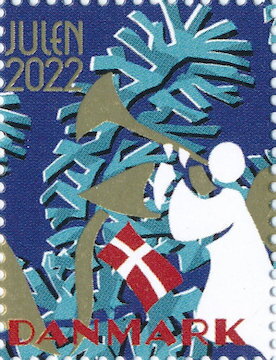 Stamp, Christmas 2022, Denmark Stamps - Christmas Seals,  , Angels, Christmas, Flags