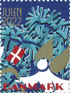 Stamp, Christmas 2022, Denmark Stamps - Christmas Seals,  , Angels, Christmas, Flags