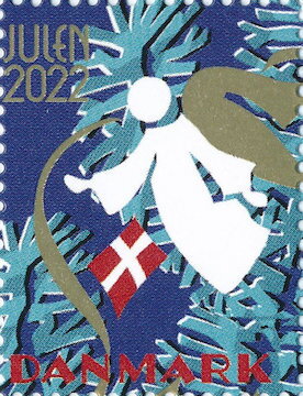 Stamp, Christmas 2022, Denmark Stamps - Christmas Seals,  , Angels, Christmas, Flags