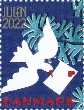 Stamp, Christmas 2022, Denmark Stamps - Christmas Seals,  , Birds, Christmas, Letters (Mail), Pigeons