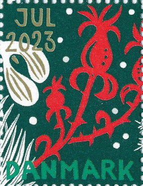 Stamp, Christmas 2023, Denmark Stamps - Christmas Seals,  , Christmas, Plants (Flora)