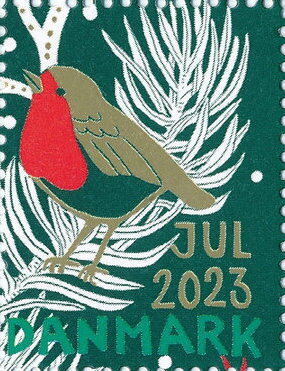 Stamp, Christmas 2023, Denmark Stamps - Christmas Seals,  , Animals (Fauna), Birds, Christmas