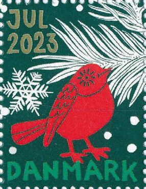 Stamp, Christmas 2023, Denmark Stamps - Christmas Seals,  , Animals (Fauna), Birds, Christmas