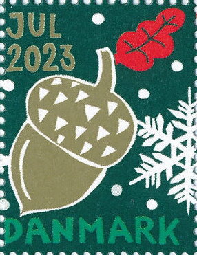 Stamp, Christmas 2023, Denmark Stamps - Christmas Seals,  , Christmas, Fruits and Berries, Plants (Flora)