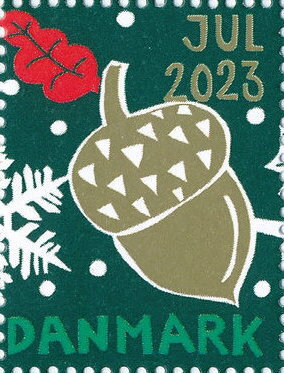 Stamp, Christmas 2023, Denmark Stamps - Christmas Seals,  , Christmas, Fruits and Berries, Plants (Flora)