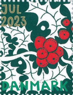Stamp, Christmas 2023, Denmark Stamps - Christmas Seals,  , Christmas, Fruits and Berries, Plants (Flora)