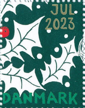 Stamp, Christmas 2023, Denmark Stamps - Christmas Seals,  , Christmas, Fruits and Berries, Plants (Flora)
