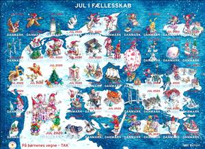 Mini Sheet, Christmas together, Denmark Stamps - Christmas Seals,  , Christmas