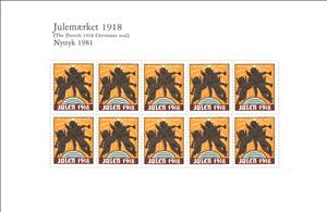 Mini Sheet, Reprint of 1918 Issue, Denmark Stamps - Christmas Seals,  , Christmas