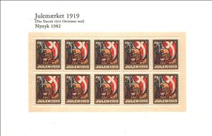 Mini Sheet, Reprint of 1919 Issue, Denmark Stamps - Christmas Seals,  , Christmas
