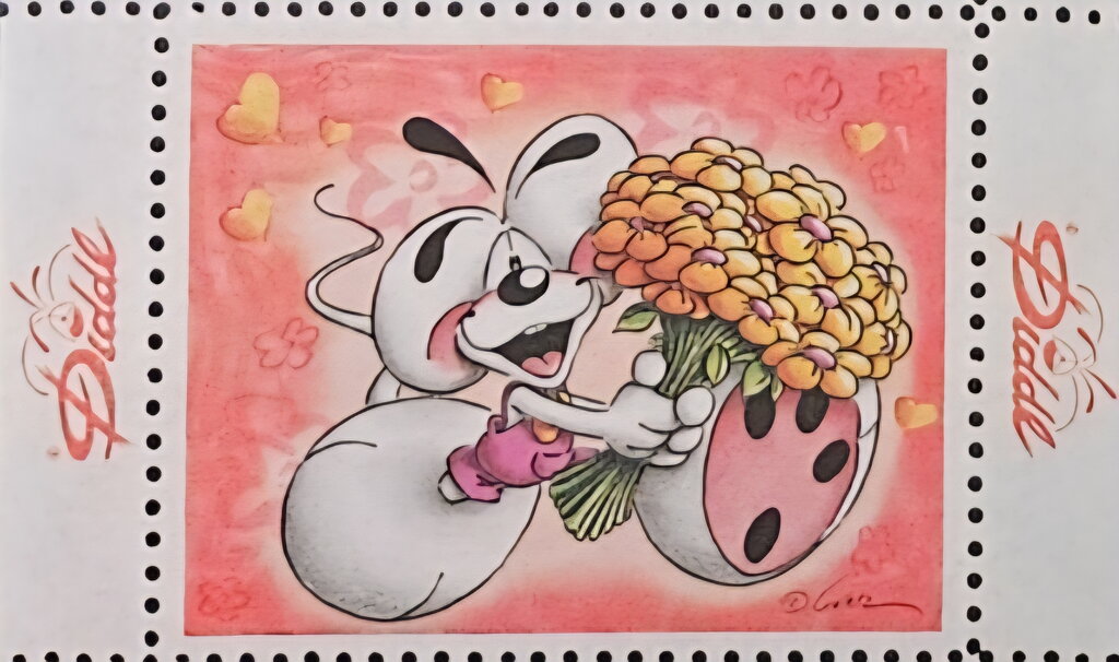 Diddl with Flowers