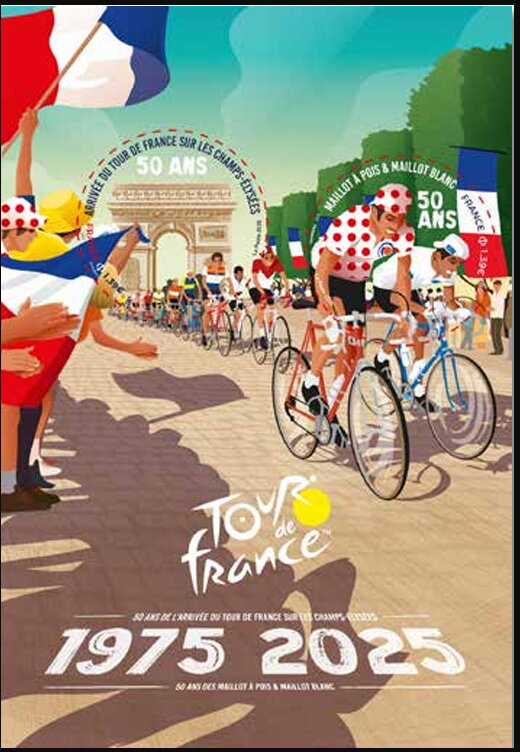 Tour de France Grande Boucle on Champs-Élysées, 50 Years