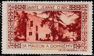 Stamp, Sainte Jeanne d'Arc , Sa maison a Domremy, France,  , Famous People, Houses, Saints, Women