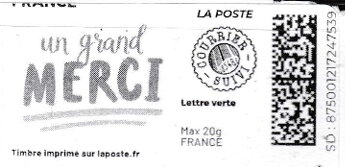 Big Thanks. Un Grand Merci 2. Redesign without Laposte logo