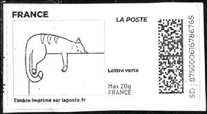 Stamp, Cat 3. Redesign without laposte logo., France,  , Animals (Fauna), Cartoons, Cats, Mammals