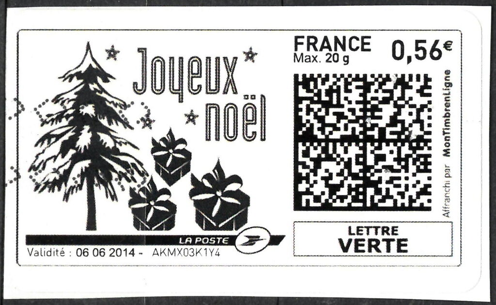 Joyous Christmas/Joyeux Noel. Chritsmas tree and presents