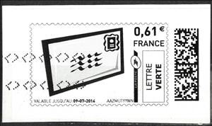 Stamp, Letter 9, France,  , Letters (Mail)