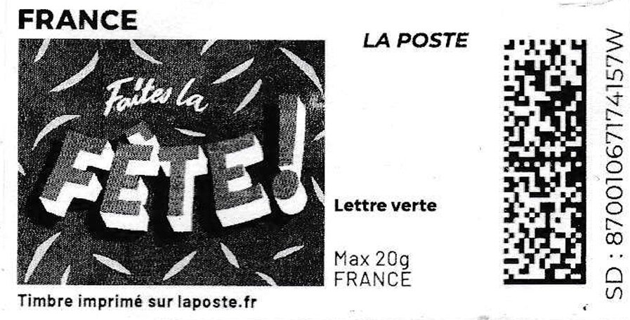 Party / Faites la Fete. Black background
