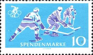 Stamp, Ice Hockey, Germany, Democratic Republic,  , Ice Hockey, Olympic Games, Sports