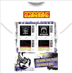 Souvenir Sheet, 60 years of Scorpions - white sheet, Germany,  , Anniversaries and Jubilees, Clothing, Famous People, Music, Musicians