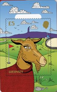 Souvenir Sheet, Royal Golden Guenrsey Goat Cryptostamp Red Sweater, Guernsey,  , Goats