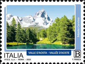 Stamp, The Cervino, Italy,  , Landscapes, Mountains