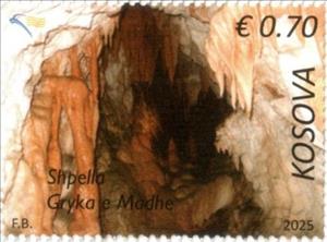 Stamp, Great Gorge Cave, Rugova Canyon, Kosovo,  , Caves