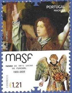 Stamp, Funchal Museum of Sacred Art, 70 Years, Madeira Islands,  , Art, Museums